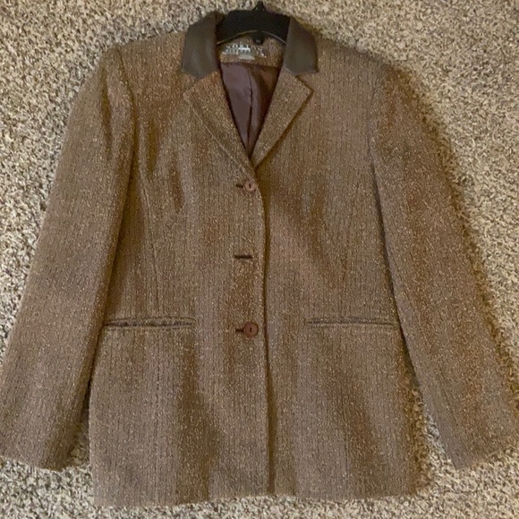 Norton McNaughton Jackets & Blazers - VTG Norton petites brown tweed boyfriend Blazer